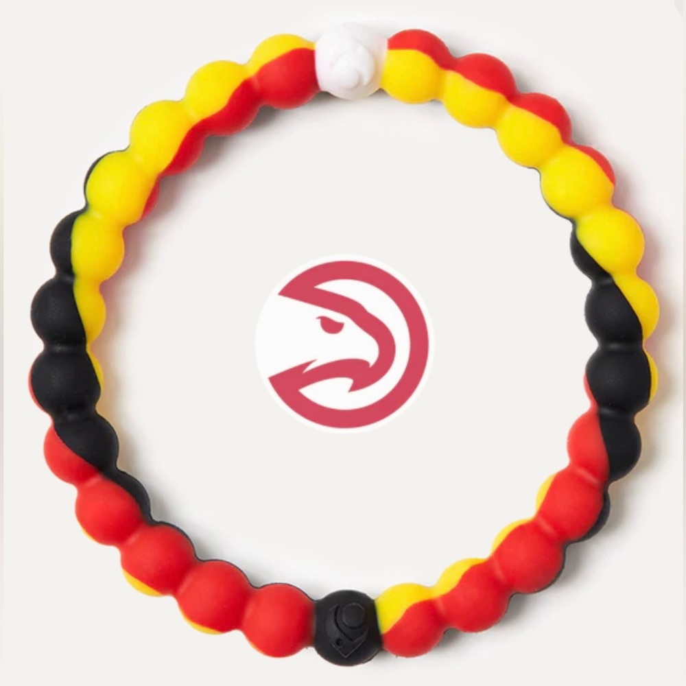 LOKAI Red/Yellow/Black Atlanta Hawks NBA Game Day Bangle Bracelet Y2K Streetwear